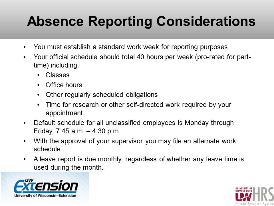 Employee Absence Report Compact – 2 Part